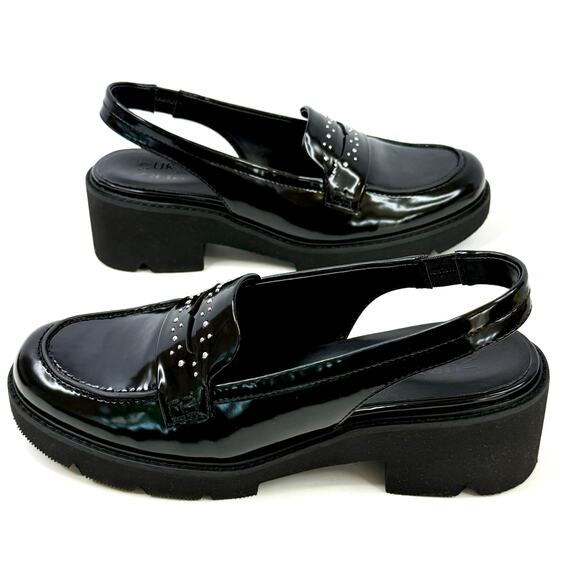 DARRY LUG SOLE SLINGBACK LOAFERS BLACK SIZE 9M NWT AND BOX - Picture 6 of 9